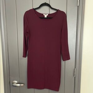 Forever 21 Red Long Sleeve Dress